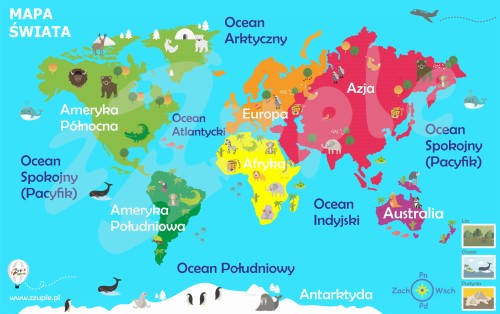 Mapa świata. Duża